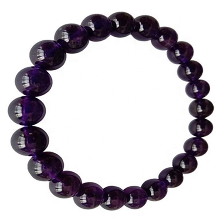 Hot-slae Rare Natural Amethyst Beads Bracelet Gemstone stretch Bracelet Jewelry 7