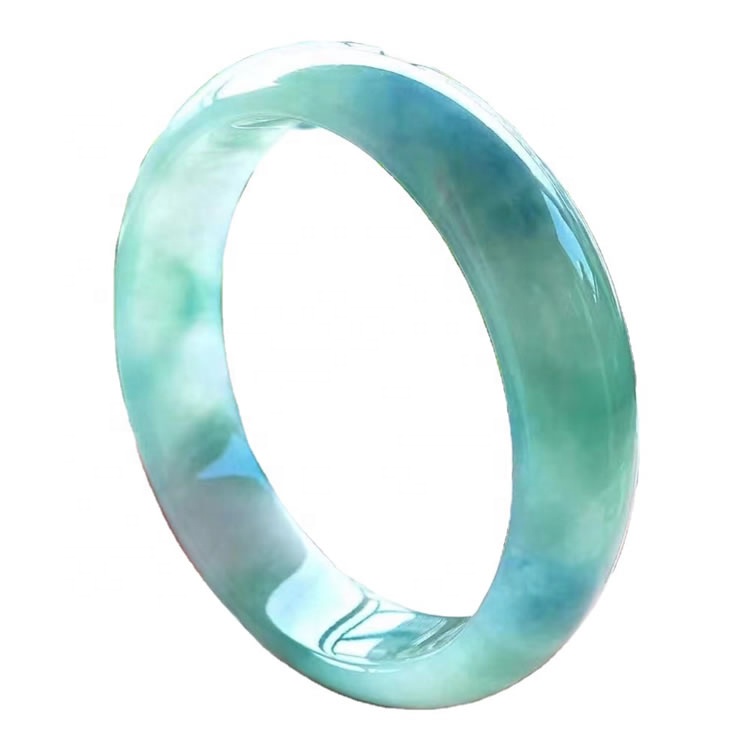 Pulsera de joyería de piedras preciosas esmeralda Brazalete 100% de alta calidad Myanmar de alta calidad Pulseras de jade verde Lady Pure Emerald 7
