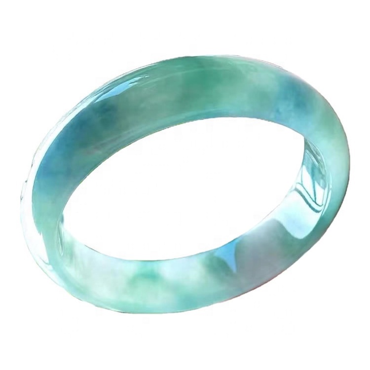 Pulsera de joyería de piedras preciosas esmeralda Brazalete 100% de alta calidad Myanmar de alta calidad Pulseras de jade verde Lady Pure Emerald 11
