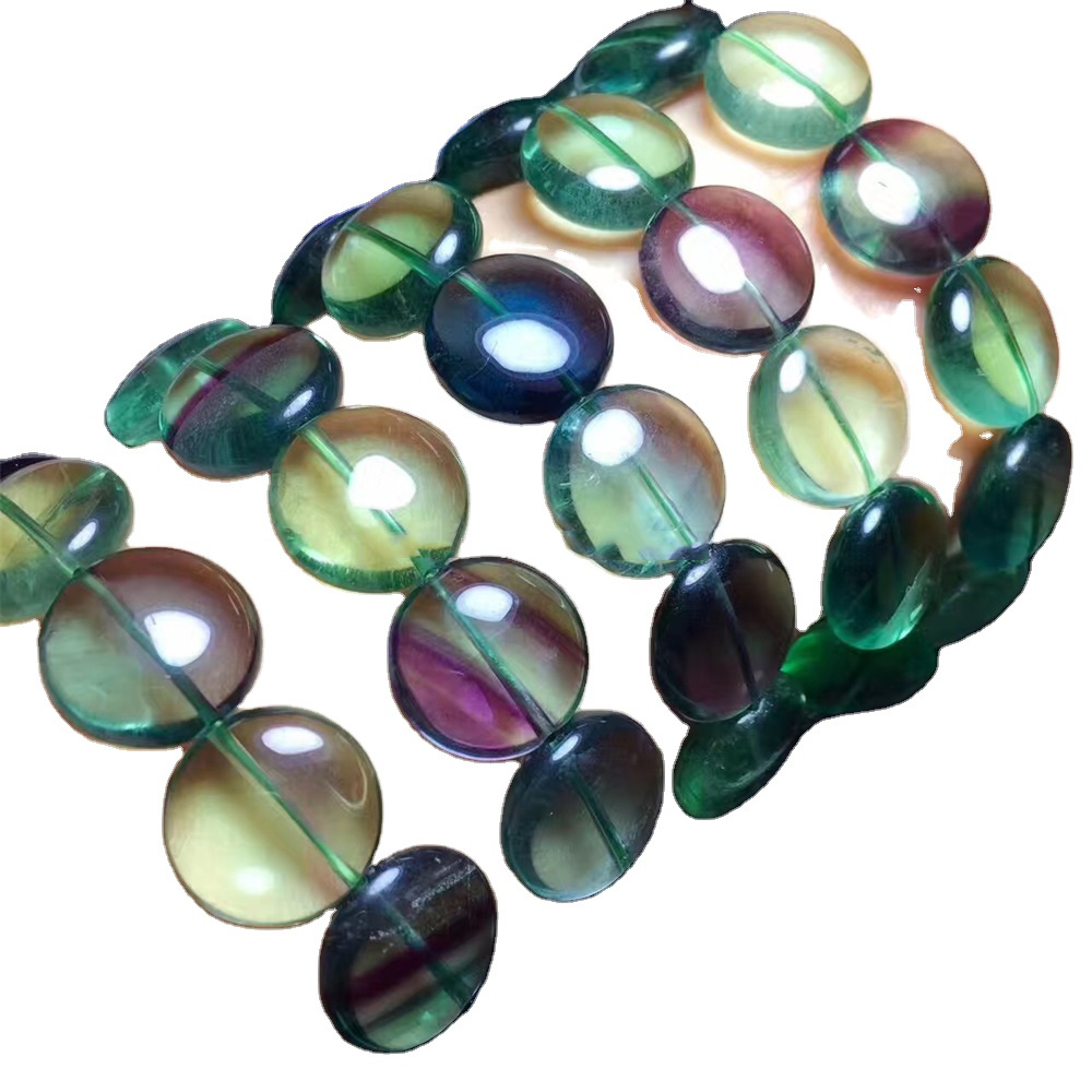 Pulsera estirada con cuentas multi fluorita redondo Pulsera natural Pulsera Natural 9