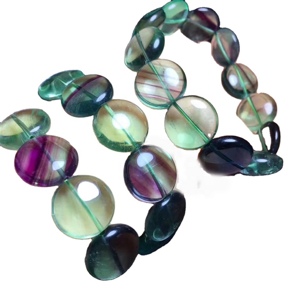 Pulsera estirada con cuentas multi fluorita redondo Pulsera natural Pulsera Natural 11
