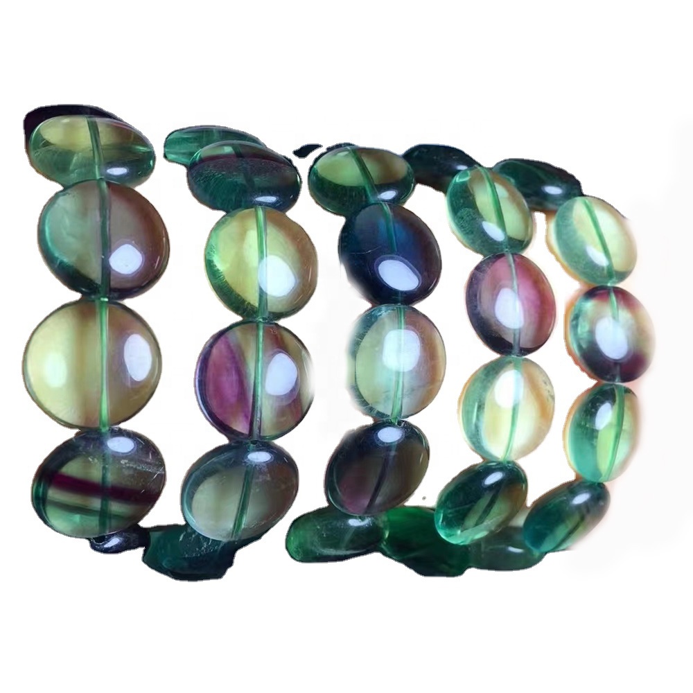 Pulsera estirada con cuentas multi fluorita redondo Pulsera natural Pulsera Natural 15