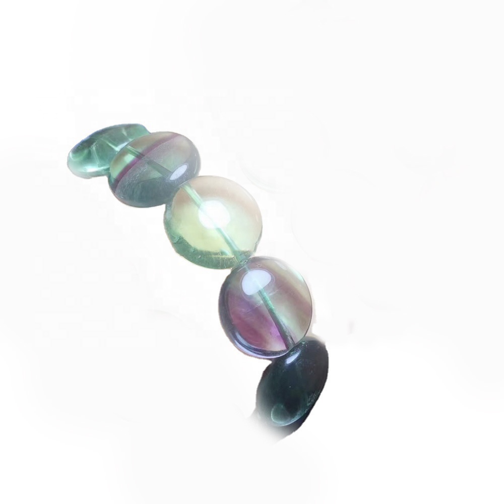 Pulsera estirada con cuentas multi fluorita redondo Pulsera natural Pulsera Natural 17