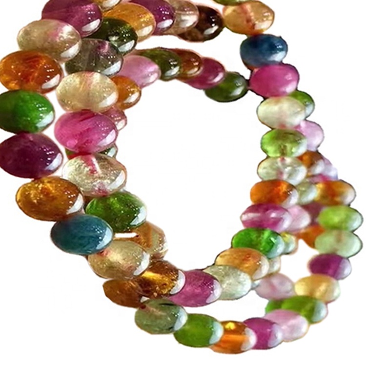 Natural Gemstone Round Beads Tourmaline Rubellite Apyrite Bracelet For Sale Honey Yellow Beeswax Color Bracelet 9