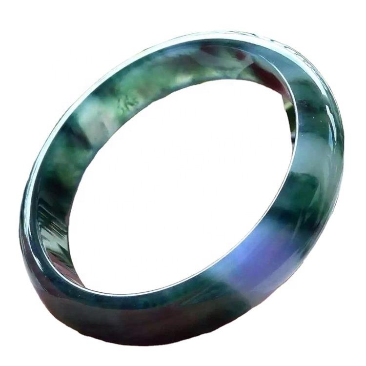 100% de alta calidad Myanmar Green Jade Brazalets Lady Pure Emerald Seco Jadeite Charm Bangle Amuleto Pulsera Lucky para BA 13
