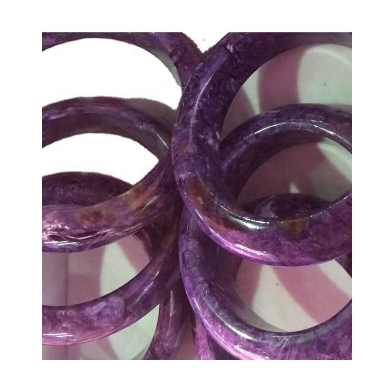 Top 53mm Natural Ungu Charple Bangle Gelang Deep Ungu Charoite Siberian Stone Besar Charoite Gelang 7