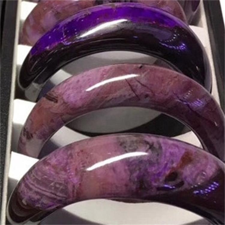 Ntshav sugilite bangle ntxhib pob zeb hlaws lag luam wholesale Gemstone ntxim nyiam cov hniav nyiaj hniav kub poj niam ntxhais ntxim hlub khoom plig 7