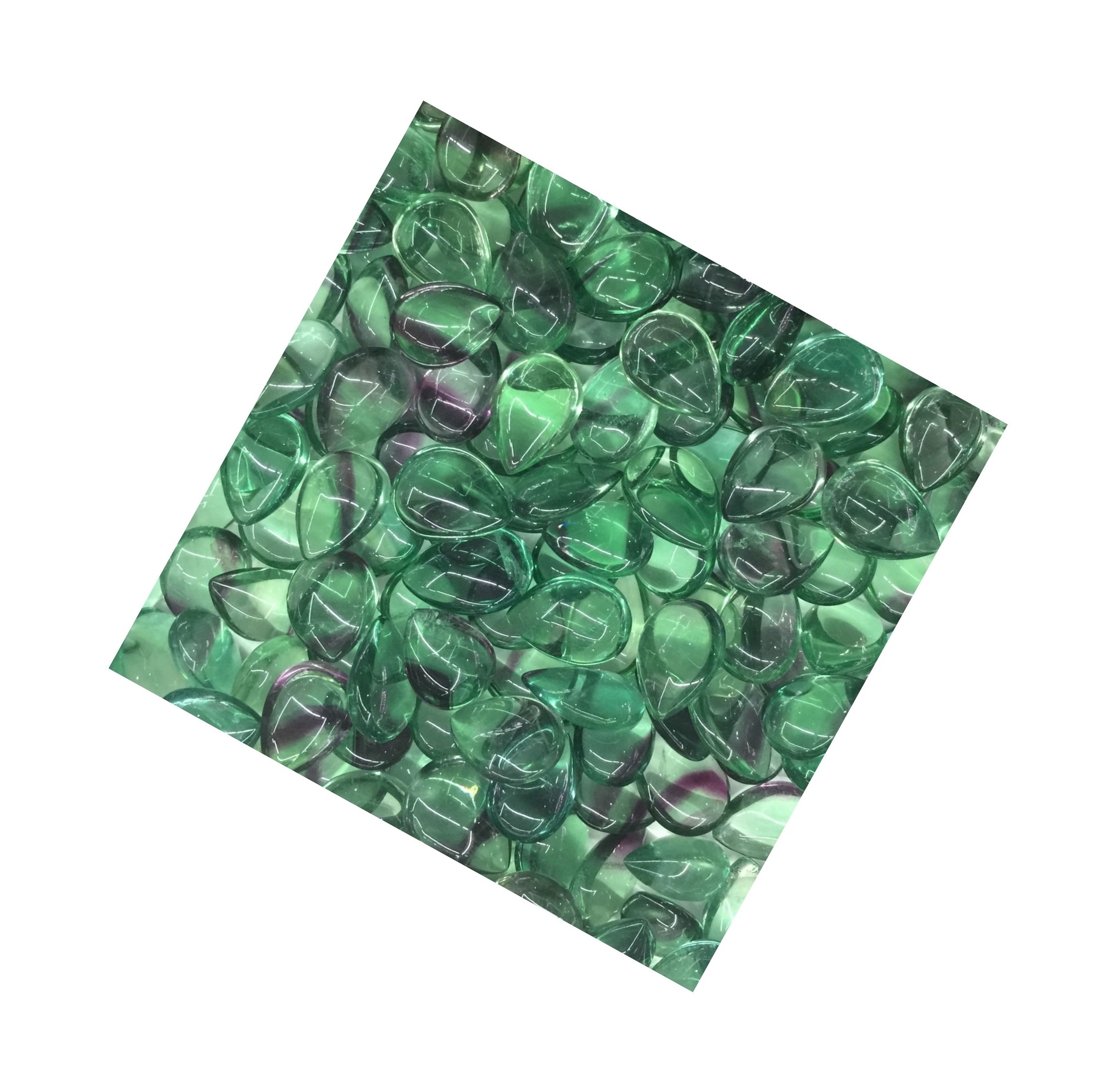 I-Fluoria Cabochon Gemstone Gede Pear Sahle ubucwebe benza itshe le-Gemstone 9