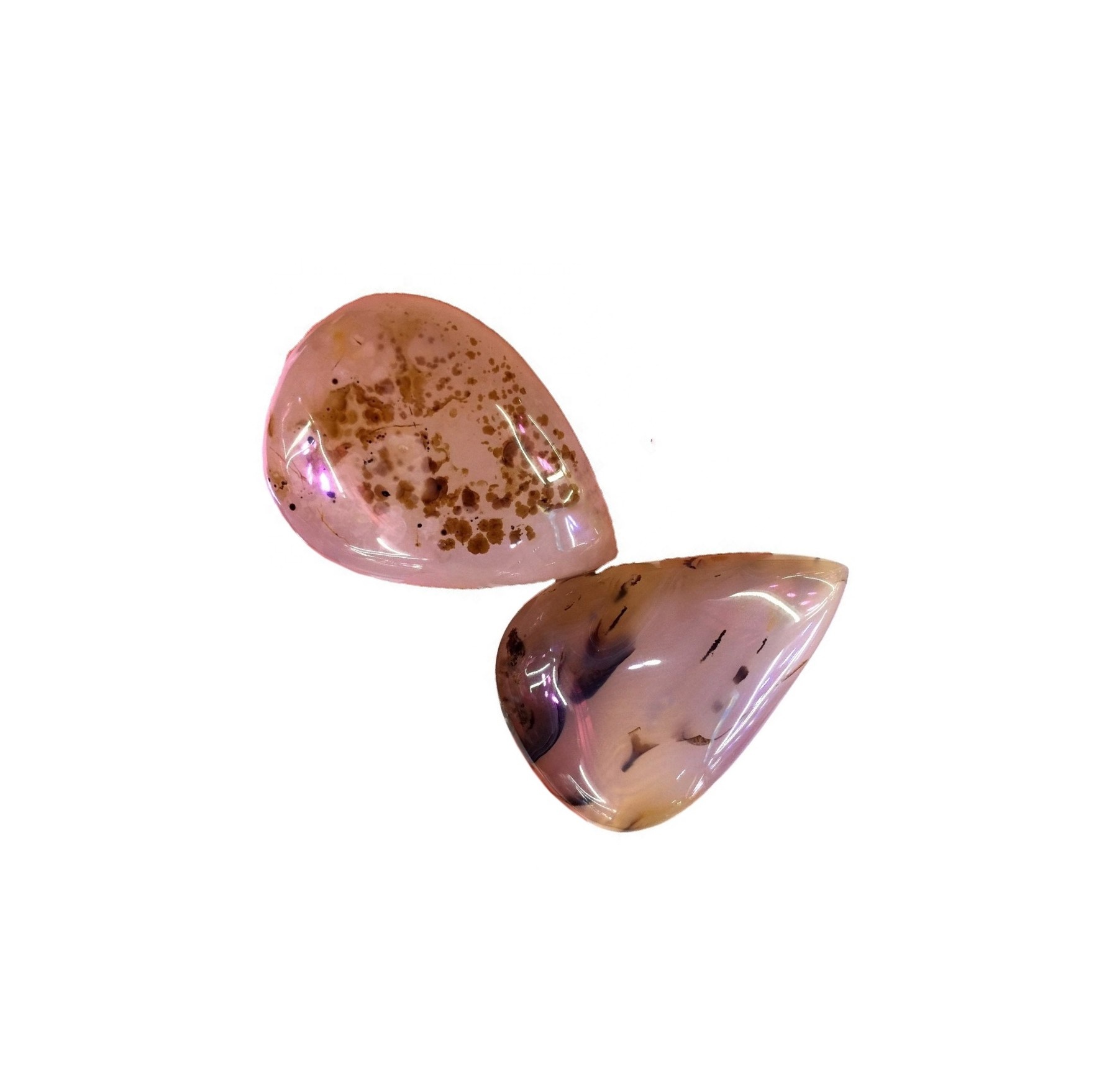 ផ្កាដ៏ឈឺចាប់គ្រួសគ្រួសគ្រួសថ្ម cherry ផ្កា babochon រលុង gemstone 7