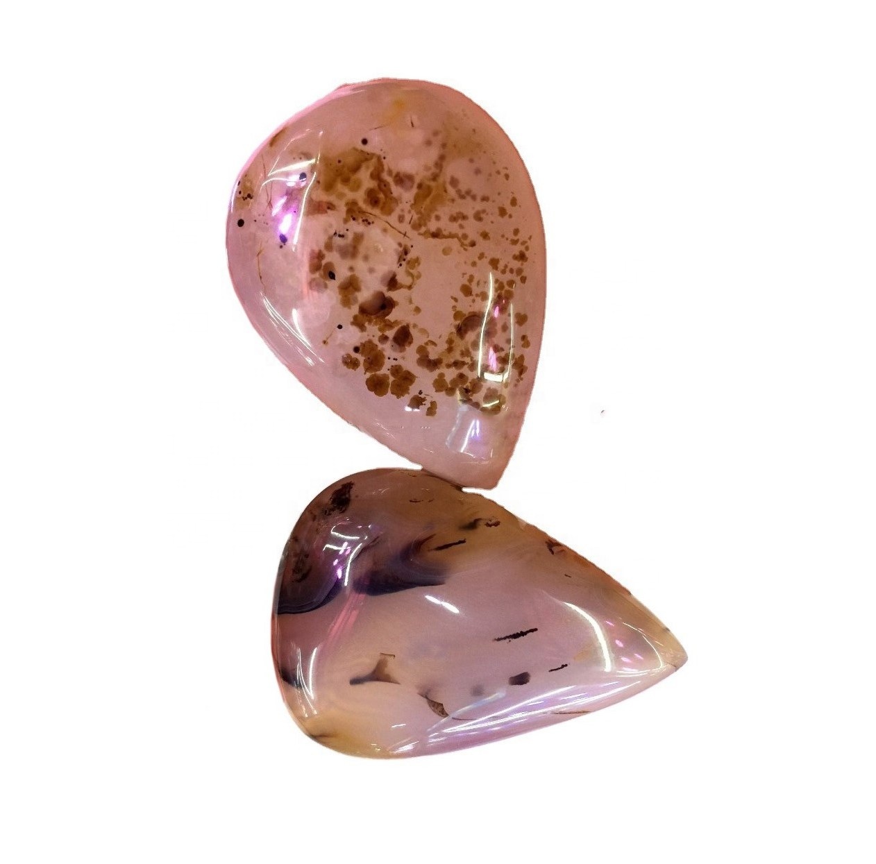 ផ្កាដ៏ឈឺចាប់គ្រួសគ្រួសគ្រួសថ្ម cherry ផ្កា babochon រលុង gemstone 11