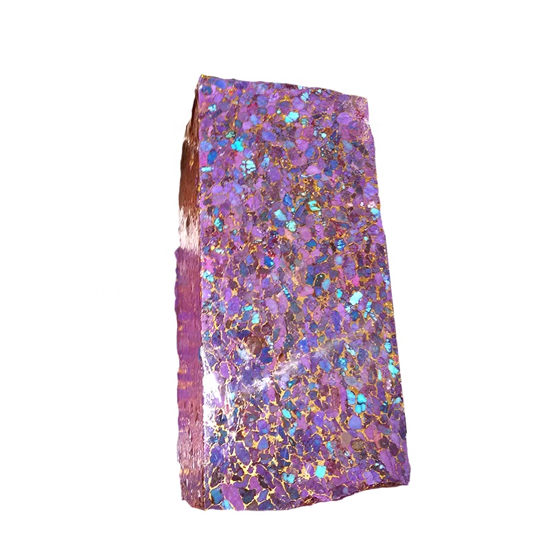 Top Quality Sky Blue Turquoise Certifié Naturel Gemstone Stock Rougle Couleur Purple Couleur Naturel Compressé Turquoise 9