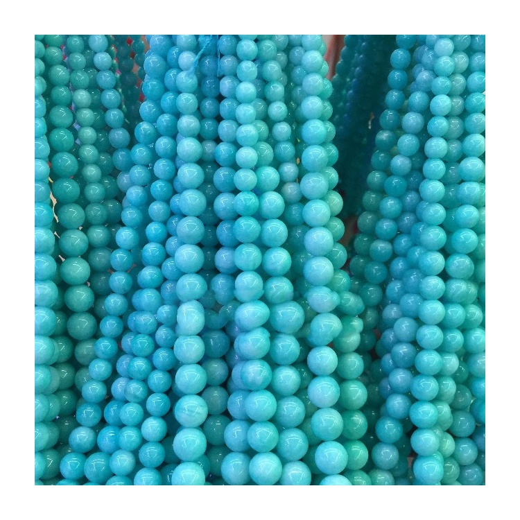 លក់ដុំនៅលើដីប៉េរូធម្មជាតិរលុងធម្មជាតិខៀវអង្កាំរបស់ Amazonite 7