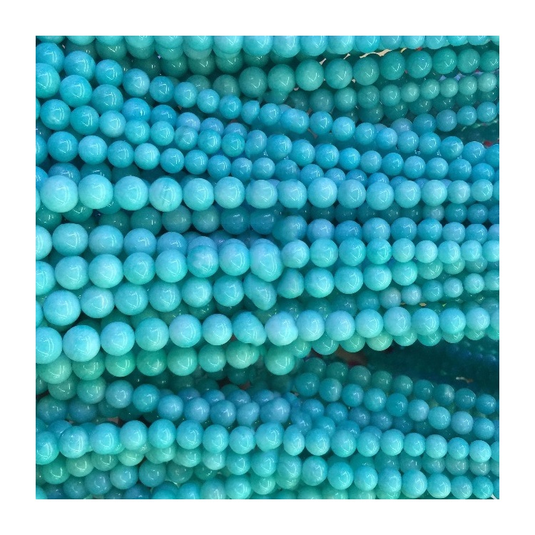 លក់ដុំនៅលើដីប៉េរូធម្មជាតិរលុងធម្មជាតិខៀវអង្កាំរបស់ Amazonite 9