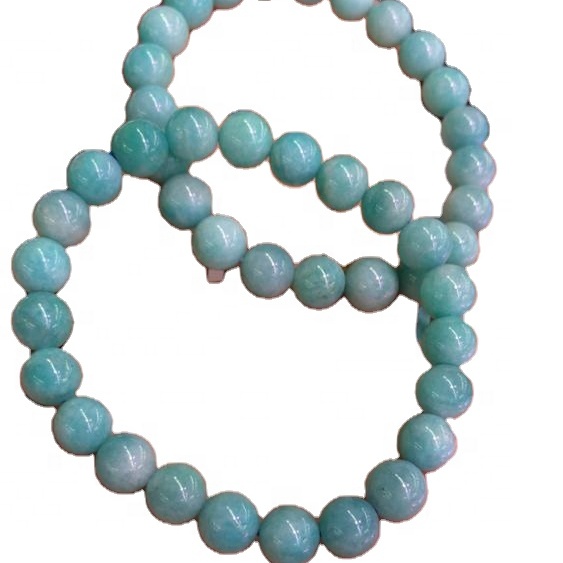 លក់ដុំនៅលើដីប៉េរូធម្មជាតិរលុងធម្មជាតិខៀវអង្កាំរបស់ Amazonite 13