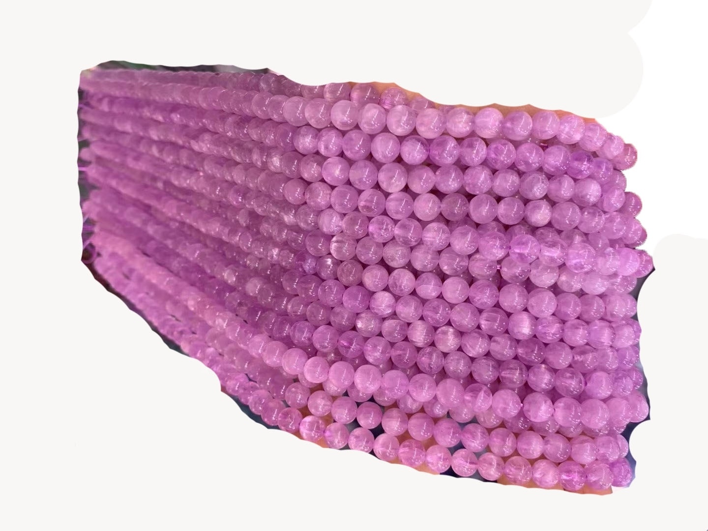 អង្កាំថ្មរបស់ Kunzite ពណ៌ស្វាយមិនទៀងទាត់សម្រាប់គ្រឿងសំអាងគ្រឿងទេសសម្រាប់គ្រឿងអលង្ការធ្វើខ្សែដៃ 11