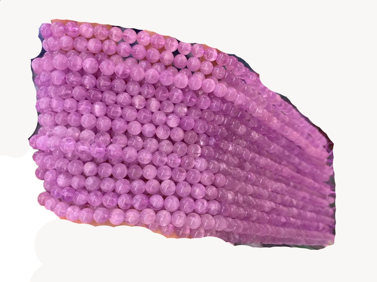 អង្កាំថ្មរបស់ Kunzite ពណ៌ស្វាយមិនទៀងទាត់សម្រាប់គ្រឿងសំអាងគ្រឿងទេសសម្រាប់គ្រឿងអលង្ការធ្វើខ្សែដៃ 9