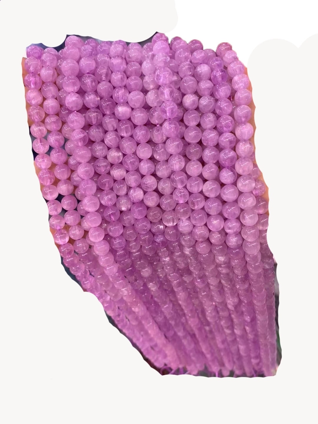 អង្កាំថ្មរបស់ Kunzite ពណ៌ស្វាយមិនទៀងទាត់សម្រាប់គ្រឿងសំអាងគ្រឿងទេសសម្រាប់គ្រឿងអលង្ការធ្វើខ្សែដៃ 13