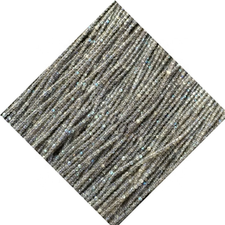 16 ഉയർന്ന ഗ്രേഡ് നാച്ചുറൽ ലാബ്രഡറോഡ് റ round ണ്ട് ബോഡുകൾ ചാരനിറത്തിലുള്ള വർണ്ണ ലാബ്രഡറോഡർ നെക്ലേസ് നിർമ്മാണത്തിനുള്ള അയഞ്ഞ മൃഗങ്ങൾ 30