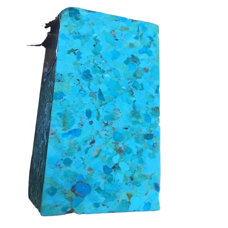 Voorraad komprimeer Natuurlik Turquoise Rough Kingman Turquoise Composite Rough Bricks Edelsteen 7