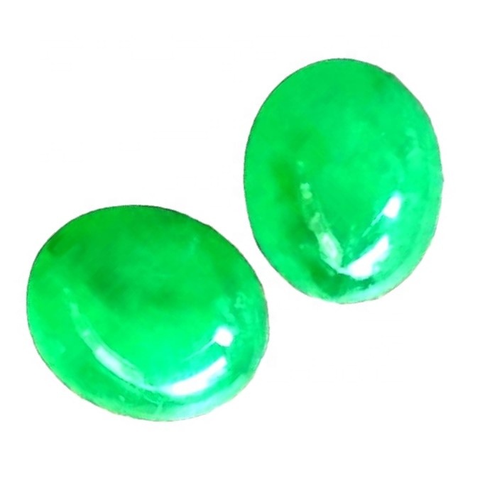 Natural Emerald Cabochon Oval Shape Gemstone Emerald Loose Stone Cabochon For Jewelry1 9