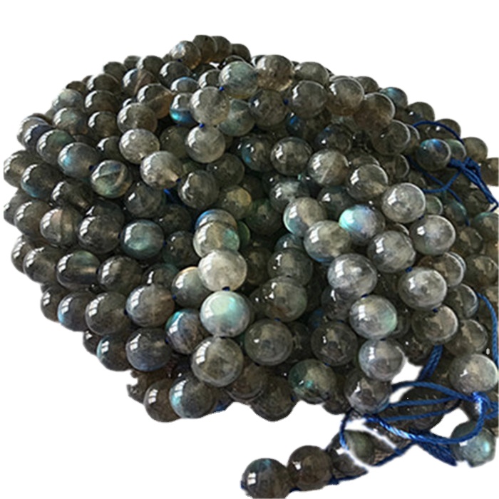 PIEDRA NATURAL 6-12MM REDONDO Labradorite Beads islámicos Wholesale 11