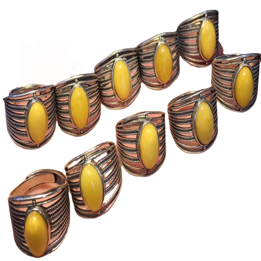 natuurlijke amber mystieke mode ring sieraden 7