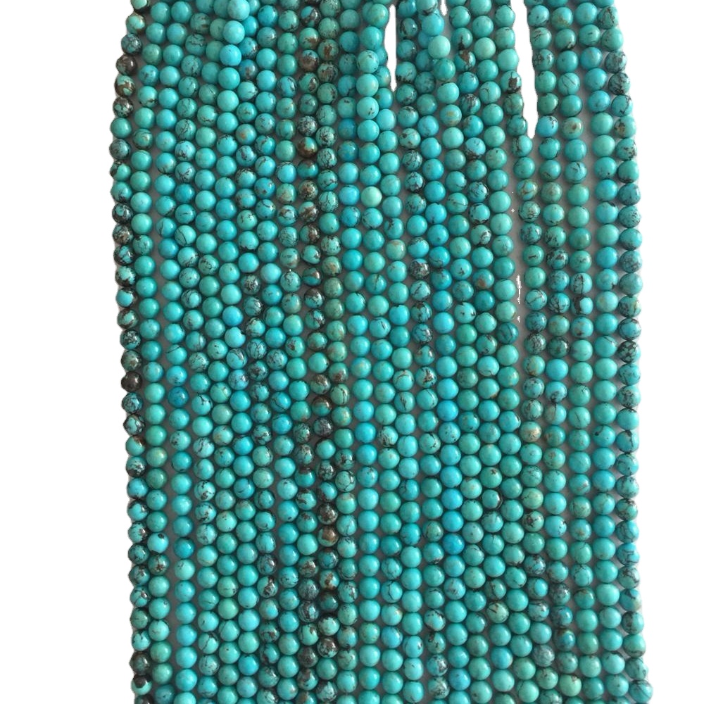 Real Turquoise Round Beads Turquoise Loose Beads Round Shape 15