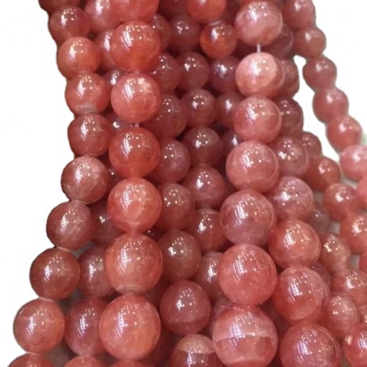 Beads redondas de ródocrosita de la más alta calidad Compre al por mayor Gemstone Beads Strands 9