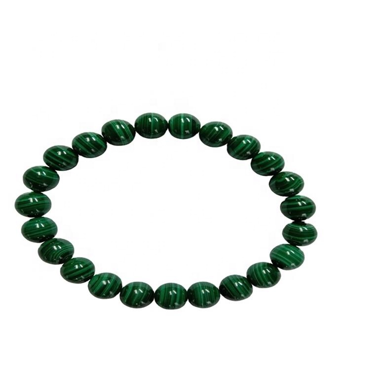 Hot-Slae 8mm Żibeġ Malachite Bracelet elastika Malachite Gemstone Bracelet Gemstone Għall Guys 11