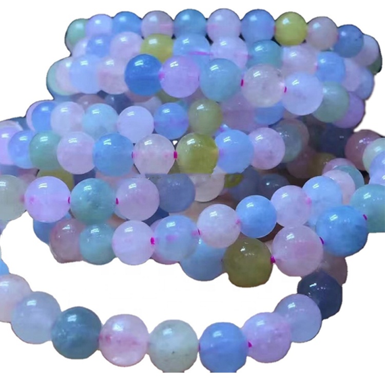 លក់ដាច់ក្តៅដែលមានគុណភាពខ្ពស់ Morganite មូលខ្សែដៃរោមចិញ្ចើមជុំសម្រាប់ស្ត្រី 12