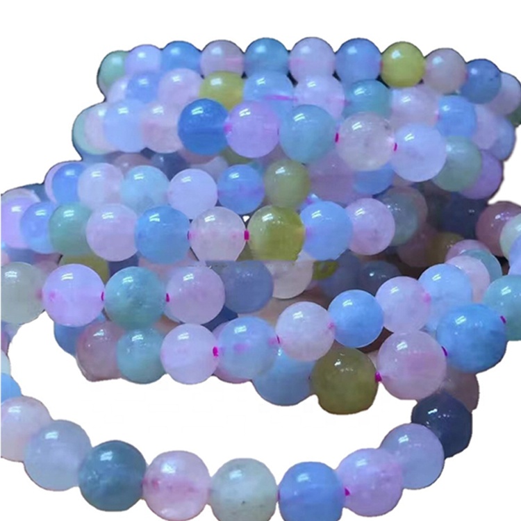 លក់ដាច់ក្តៅដែលមានគុណភាពខ្ពស់ Morganite មូលខ្សែដៃរោមចិញ្ចើមជុំសម្រាប់ស្ត្រី 8