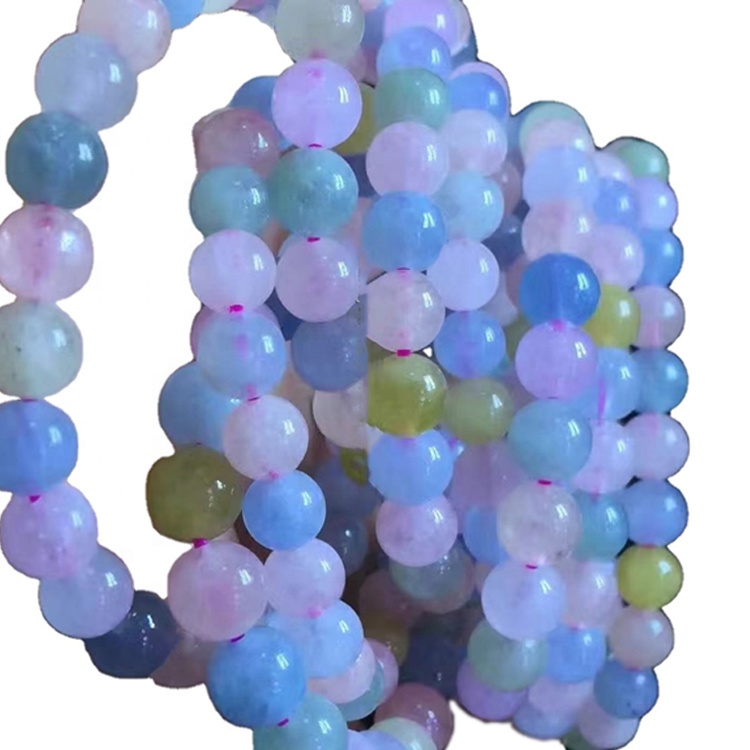 លក់ដាច់ក្តៅដែលមានគុណភាពខ្ពស់ Morganite មូលខ្សែដៃរោមចិញ្ចើមជុំសម្រាប់ស្ត្រី 14