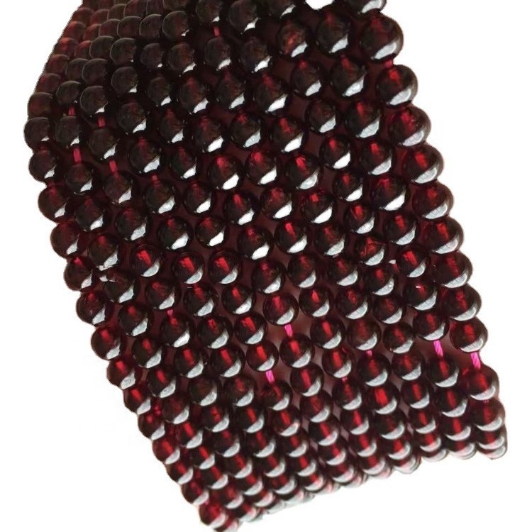 Rhodolita natural rosa granate facetado perlas redondas Strand / Rhodolite Garnet Ball Forma Beads 7