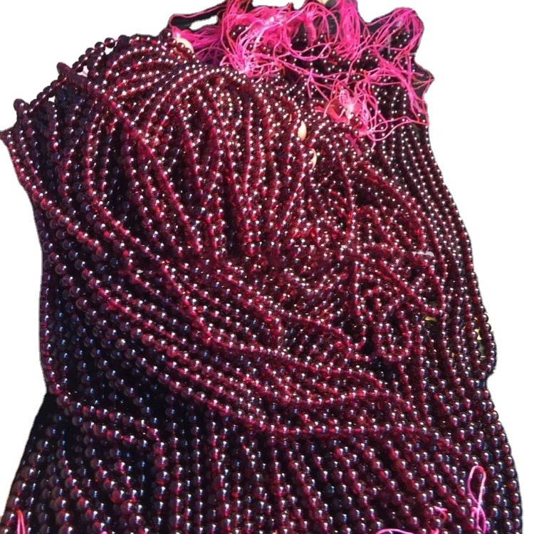 Rhodolita natural rosa granate facetado perlas redondas Strand / Rhodolite Garnet Ball Forma Beads 13