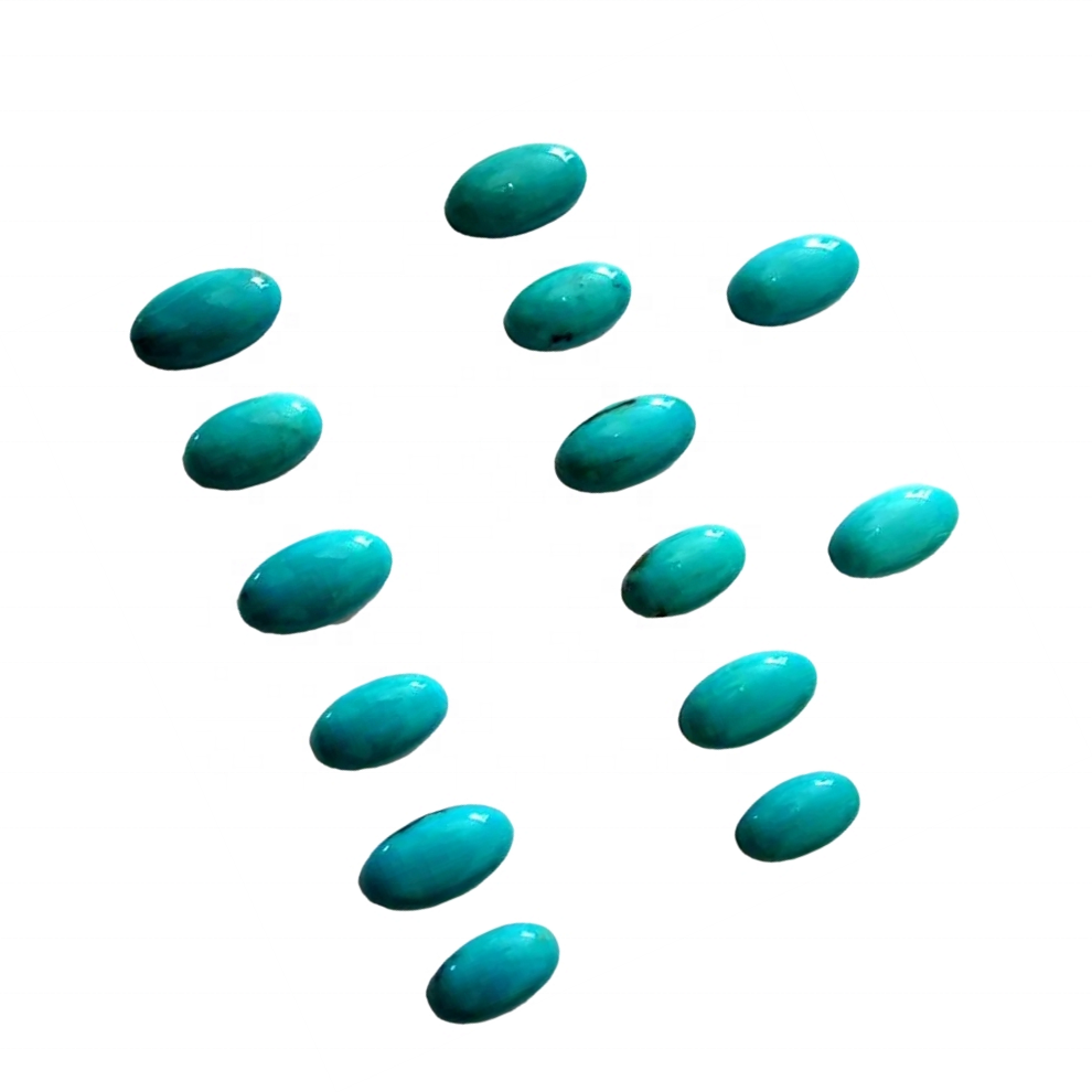 Turquoise Oval Cabochon Gemstone Flat Back Natural Loose Cabochons | Naravna turkizna | 12x16mm ovalne kabine 15