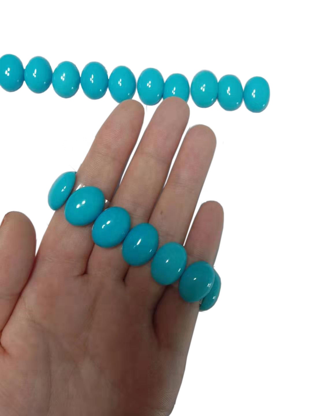 Тиркизни овал 13к18мм Цабоцхон Слеепинг Беаути Аризона Тиркуоисе овал Цабоцхон Смоотх Полисхед Гемстоне 17