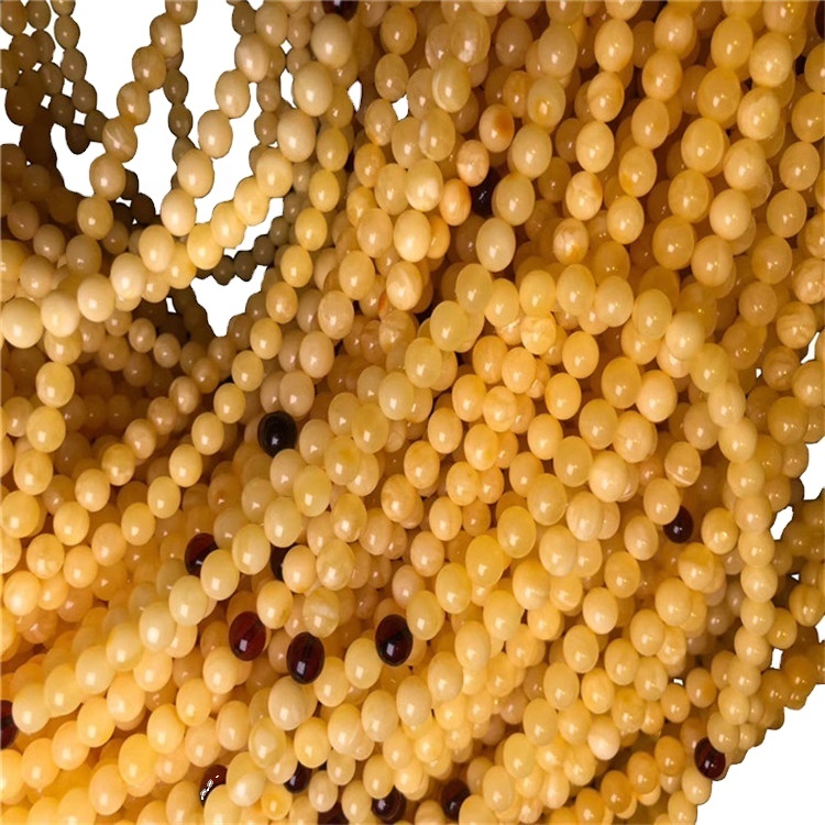 String Natural Amber Beeswax Round Beads Gemstone Popular nga Beads House Alahas 13