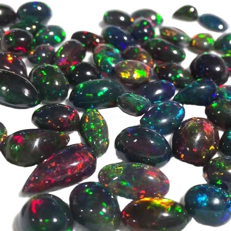 Campuran Ireng Olahraga Alam Cabochon Gemstones 15