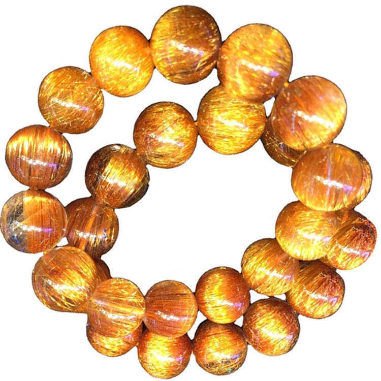 Braccialetto del quarzo del prezioso naturale del prezioso rotondo di 12mm 14mm 15