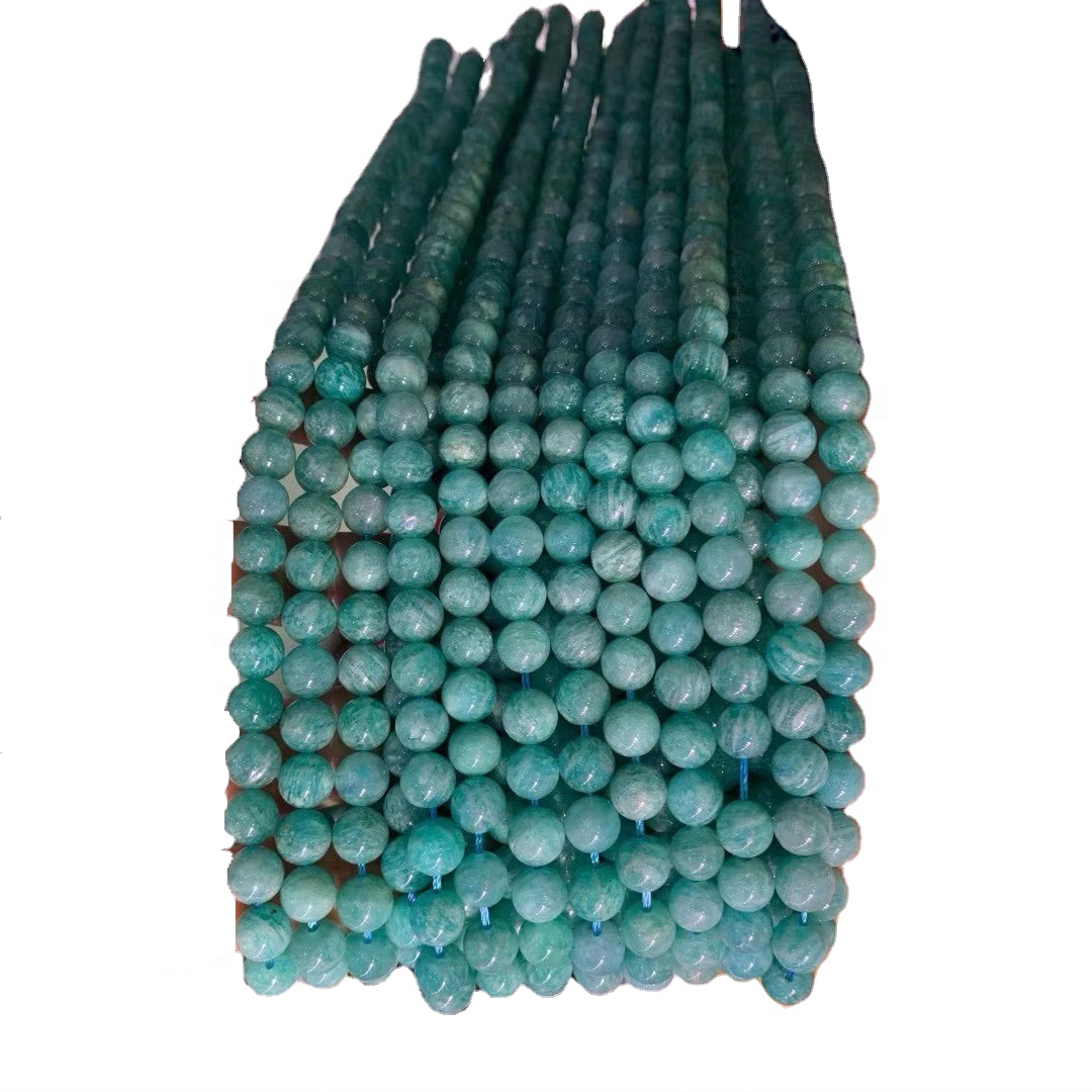 អង្កាំអាម៉ាហ្សូនធម្មជាតិ 3 មម 3 មម 3 មមមានរាងមូលសម្រាប់ខ្សែខ្សែកខ្សែរខ្សែរទេះដែកឌីជីធ្វើឱ្យត្បូងពេជ្រ acear accer asead 15inch Lon 15