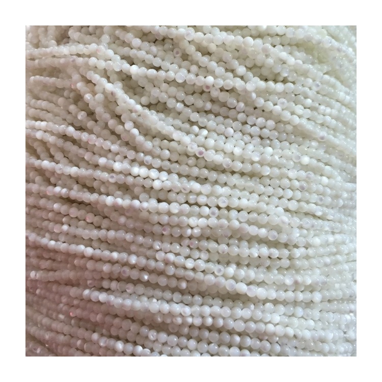 Tamaño 4mm 4.25mm 4.5mm 4,75mm Natural Blanco Mar Cáscara de mar Tridacna Redondo Beads 13