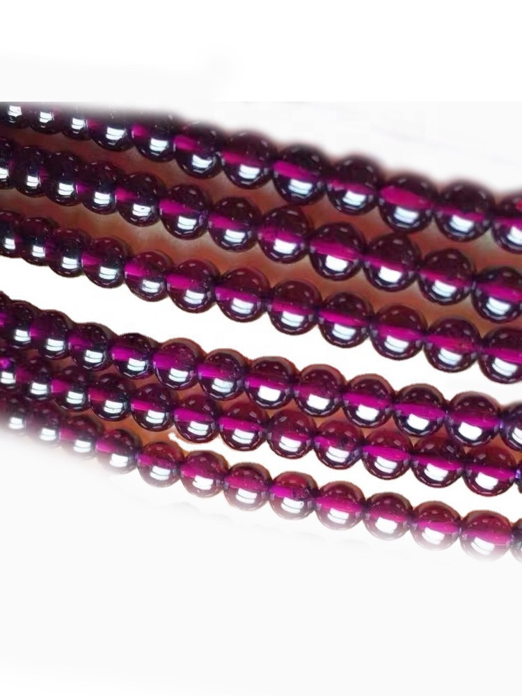 2 mm a 9 mm Agujero grande Venta caliente Redonda Garnet Piedra de piedras preciosas sueltas aproximadas 16 pulgadas 37