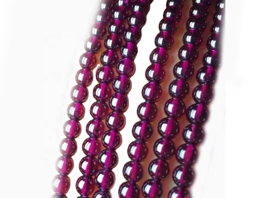 2 mm a 9 mm Agujero grande Venta caliente Redonda Garnet Piedra de piedras preciosas sueltas aproximadas 16 pulgadas 39