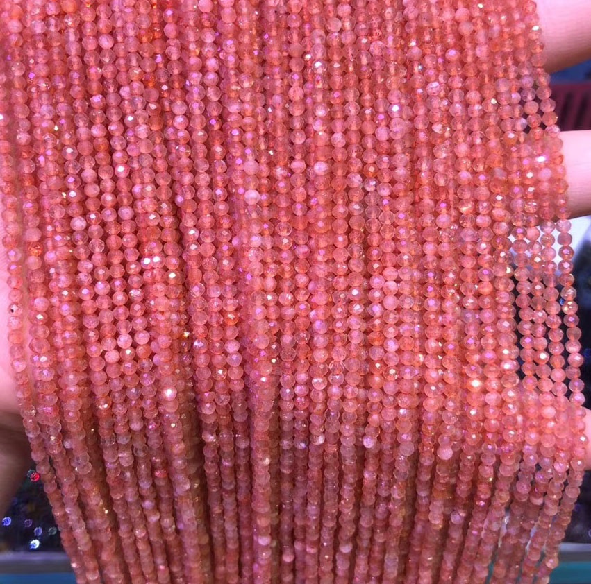 2 ملی میٹر 3 ملی میٹر 4 ملی میٹر 3A مائیکرو faceted راؤنڈ روبی Gemstone موتیوں کی مالا معیار کی مدد سے روبی Gemstone ڈھیلے موتیوں کی مالا 12