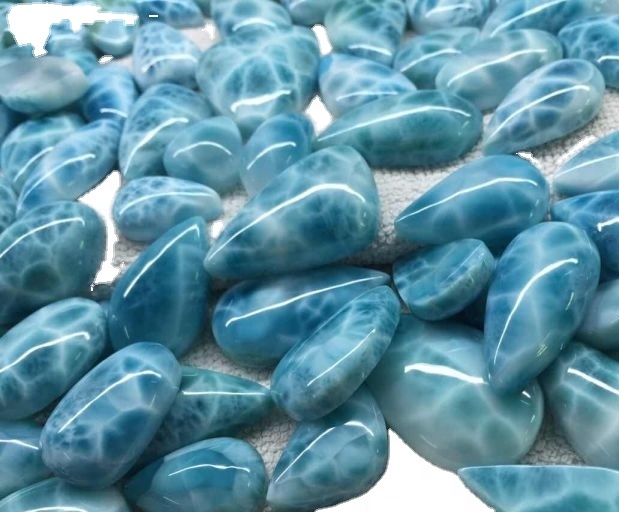 Larimar Cabochon Ħallat Lott / Bejgħ bl-ingrossa Larimar Gemstone / Larimar Stone Manifatturi 15
