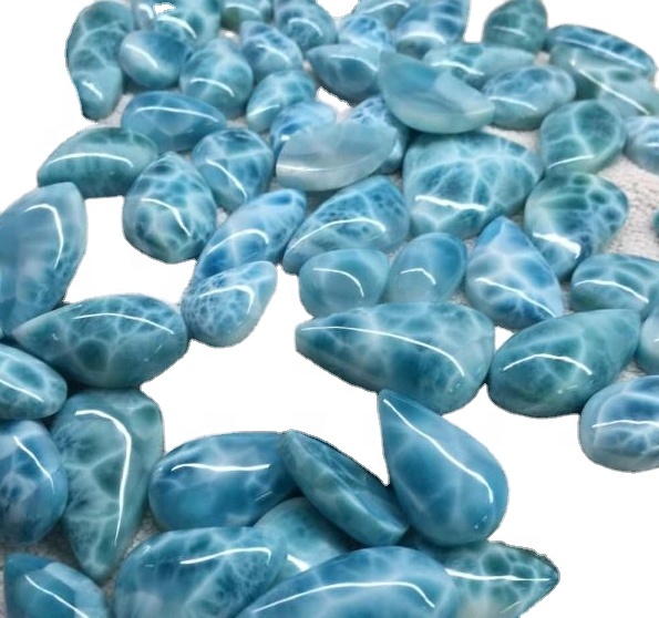 Larimar Cabochon Ħallat Lott / Bejgħ bl-ingrossa Larimar Gemstone / Larimar Stone Manifatturi 17