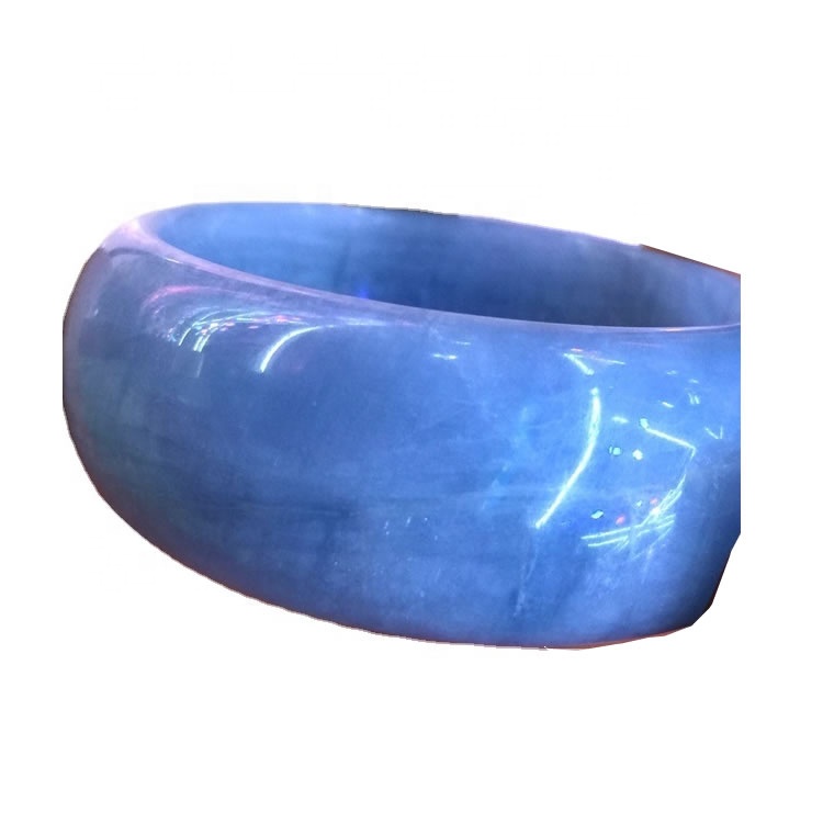 Bule Aquamarine Bangle sy fehiloha firavaka 52-66mm voajanahary Aquamarine Batgle Bangle Blue Quartz Crystal Bracelet 13