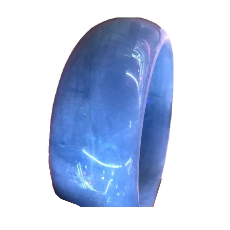Bule Aquamarine Bangle sy fehiloha firavaka 52-66mm voajanahary Aquamarine Batgle Bangle Blue Quartz Crystal Bracelet 15