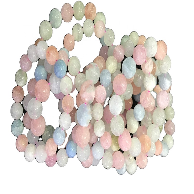 Gemstone Morganite Cabochon intagliato / animali / perline Braccialetti per fare gioielli 13