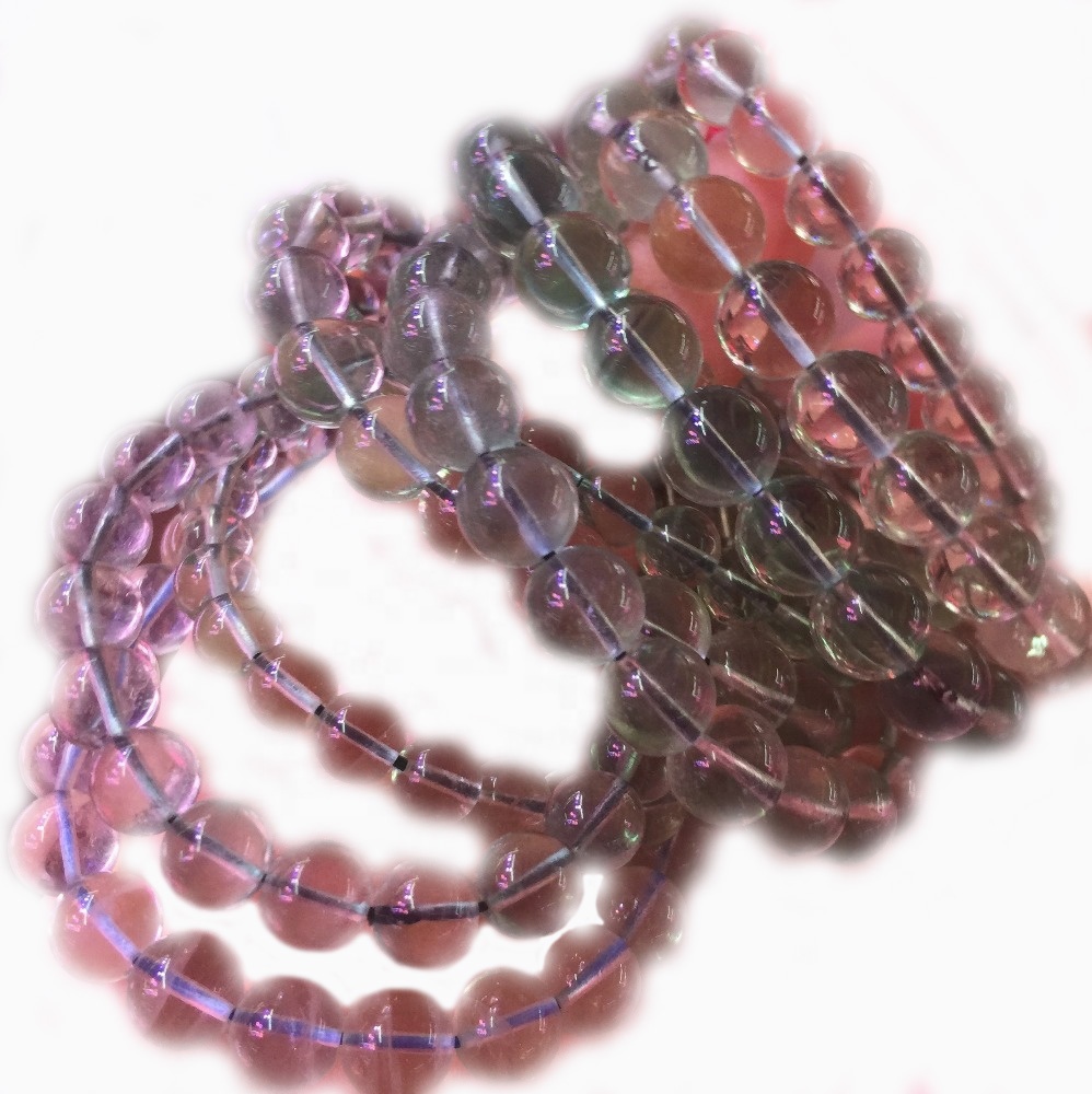 អង្កាំត្បូងហ្វ្លុយអូរីតរលុងធម្មជាតិ 10mm 38